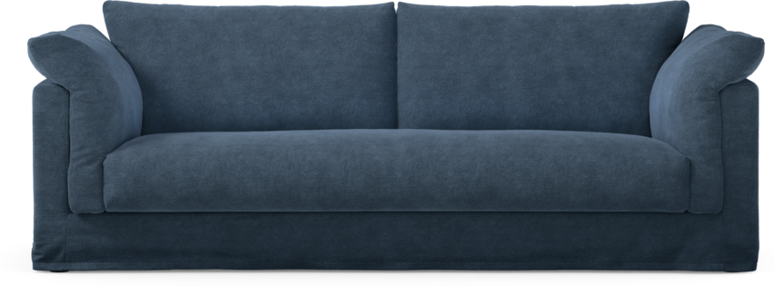 Cherrie - 3-sits soffa, hel dyna och kappa - Blå