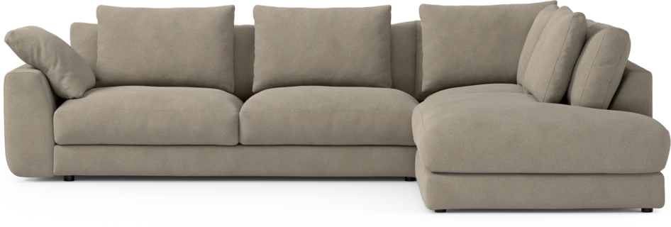 Amie - 3-sits med divan höger - Beige