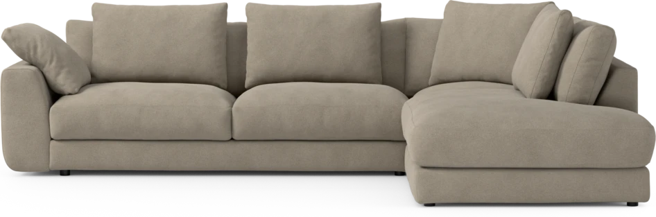 Amie - 3-sits med divan höger - Beige