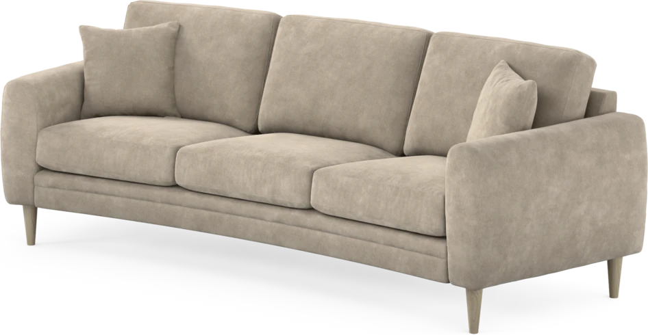 Eden - 3-sits soffa svängd - Beige