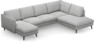 Madison Lux - 2-sits soffa med schäslong vänster och divan höger - Grå