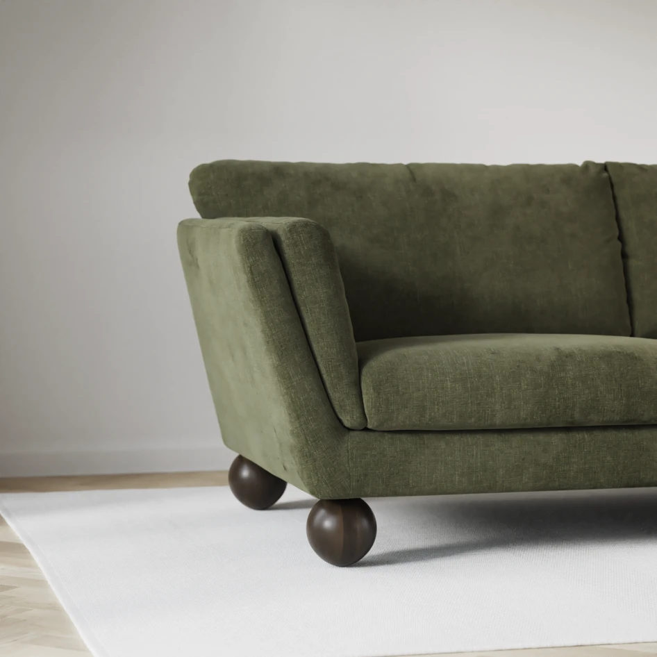 Madison - 2-sits soffa med divan vänster och schäslong höger - Grön
