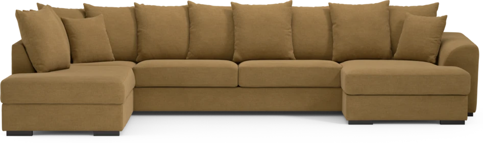 Town - 3-sits soffa med divan vänster och schäslong höger - Gul