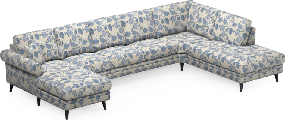 Eden - 3-sits soffa med schäslong vänster och divan höger - Flerfärgad