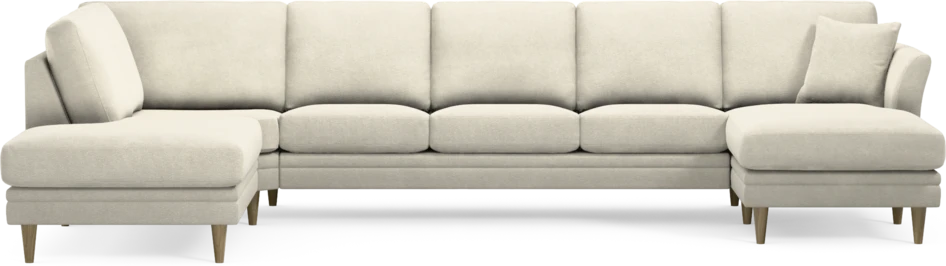 Eden - 3-sits soffa med divan vänster och schäslong höger - Vit