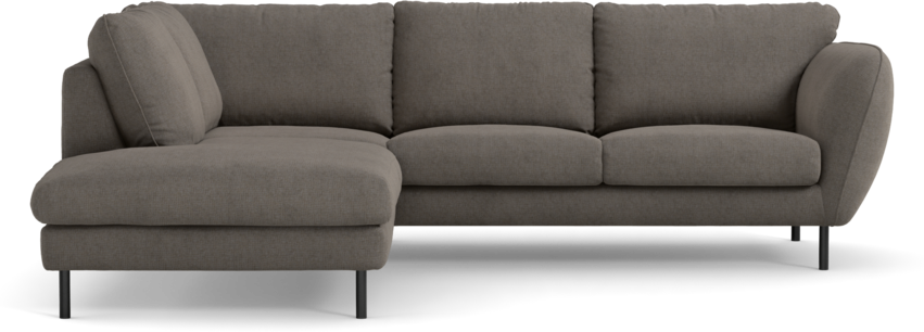 Madison Lux - 2-sits soffa med divan vänster - Brun