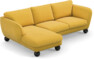 Madison Lux - 2-sits soffa med schäslong vänster - Gul