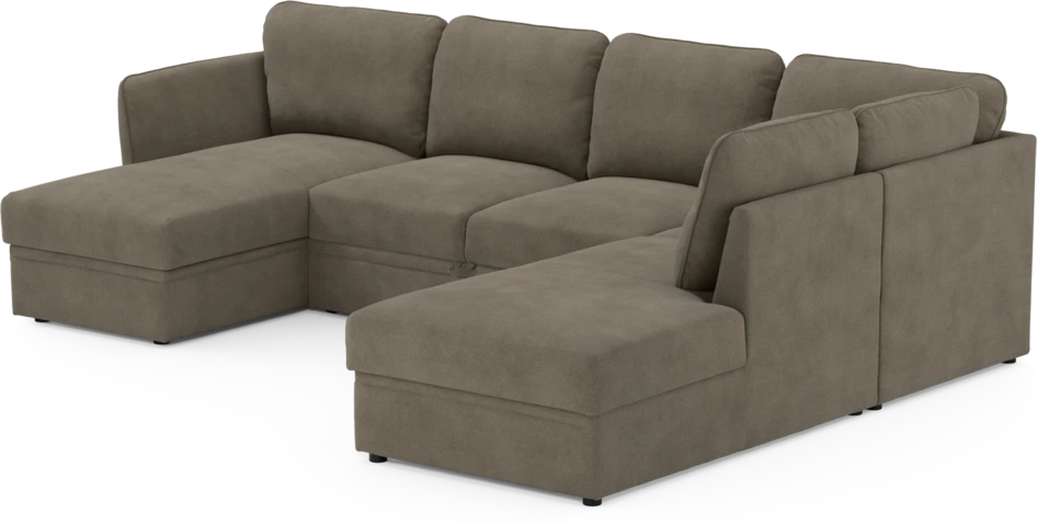 Öland - Bäddsoffa med schäslong vänster och divan höger - Beige