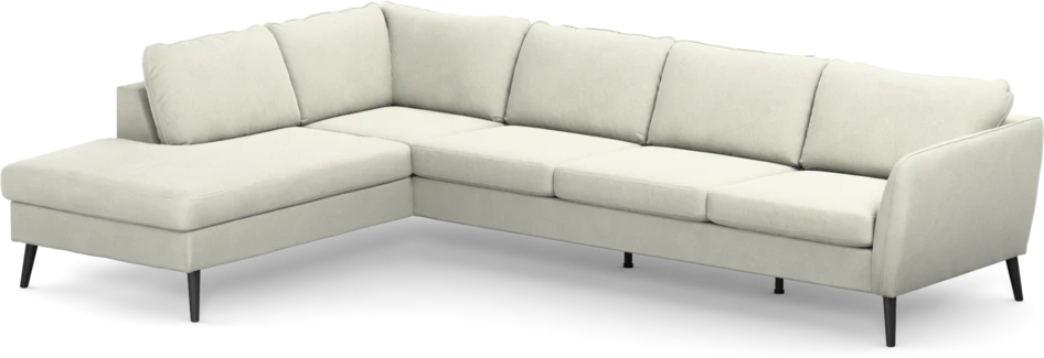 County - 3-sits soffa med divan vänster - Vit