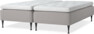 Delux Sense - Ramsäng, dubbelsäng med bäddmadrass - Grå