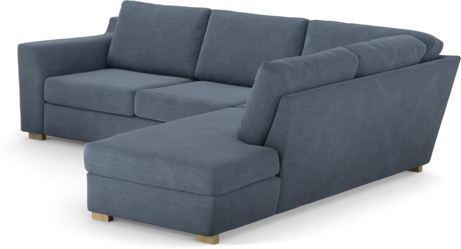 Friday - 2,5-sits soffa med divan höger - Blå