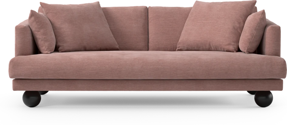 Harper - 3-sits soffa, hel dyna - Rosa