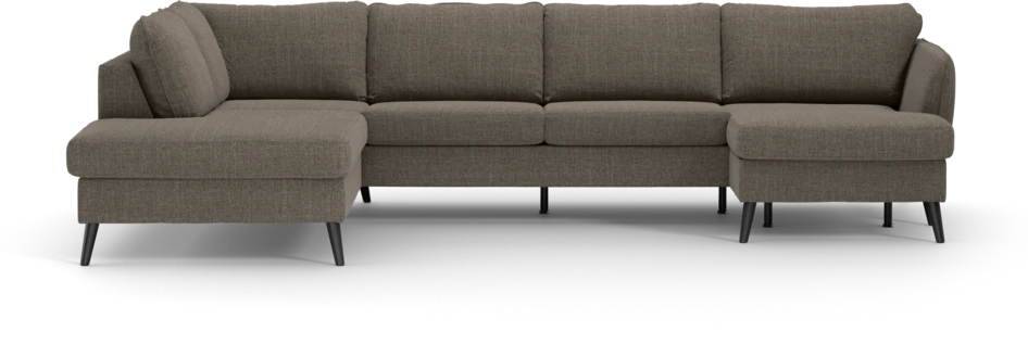 County - 3-sits soffa med divan vänster och schäslong höger - Brun