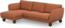 Madison Lux - 2-sits soffa med schäslong vänster - Orange