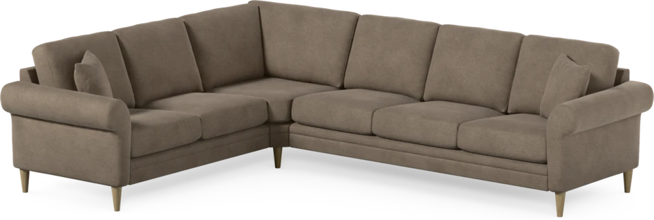 Eden - Hörnsoffa, 2+3-sits - Brun