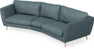 Madison - 3-sits soffa svängd, 90 cm - Turkos