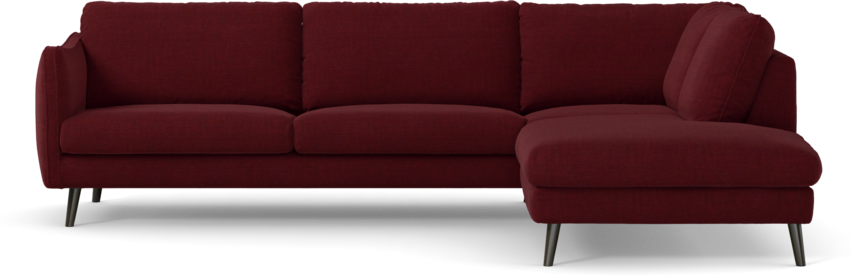 Madison Lux - 3-sits soffa med divan höger - Röd