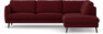 Madison Lux - 3-sits soffa med divan höger - Röd