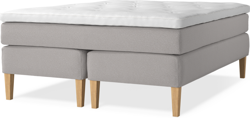 Delux Sense - Kontinentalsäng, dubbelsäng med bäddmadrass - Grå