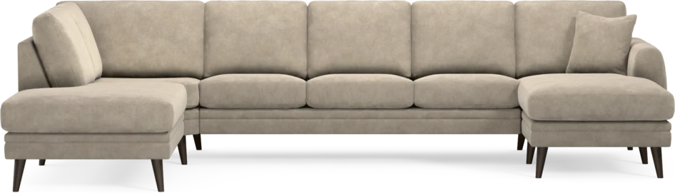 Eden - 3-sits soffa med divan vänster och schäslong höger - Beige