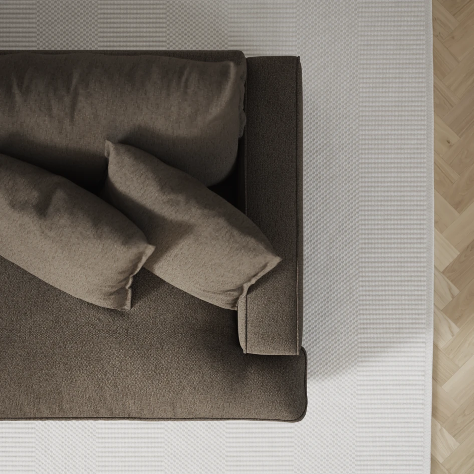 Mila - 3-sits soffa, hel dyna - Brun