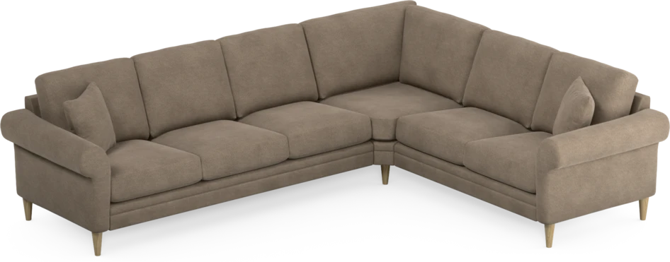 Eden - Hörnsoffa, 3+2-sits - Brun