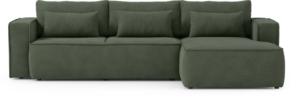 Ide - Bäddsoffa 3-sits med schäslong höger - Grön