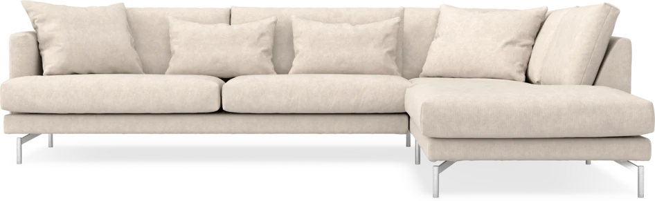 Harper - 3-sits soffa med divan höger - Vit