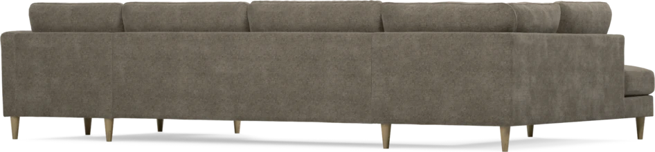 Bridge - 3-sits soffa med divan vänster och schäslong höger - Brun