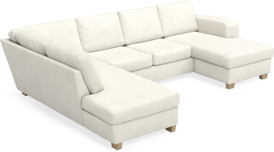 Friday - 3-sits soffa med divan vänster och schäslong höger - Vit