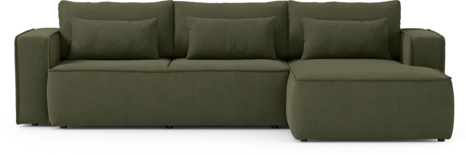 Ide - Bäddsoffa 3-sits med schäslong höger - Grön