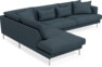 Harper - 3-sits soffa med divan vänster - Blå