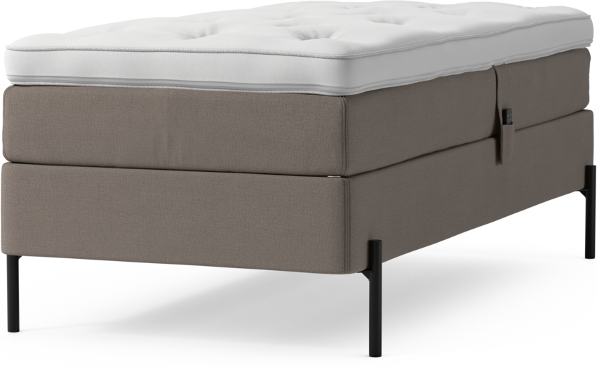 Delux Sense - Ställbar säng, enkelsäng med bäddmadrass och sängben