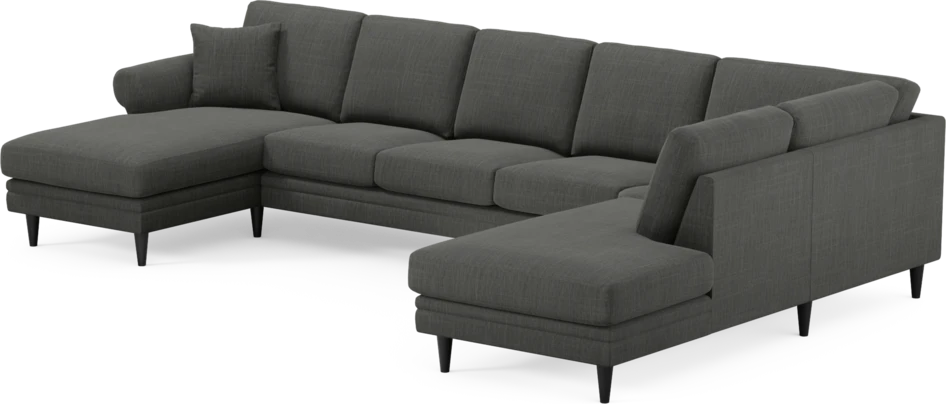 Eden - 3-sits soffa med schäslong vänster och divan höger - Grå
