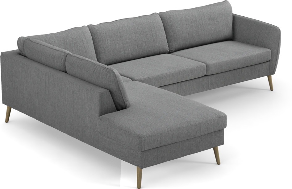 County - 2,5-sits soffa med divan vänster - Grå
