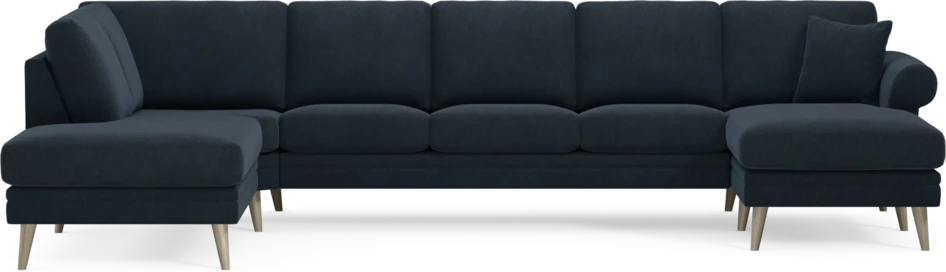 Eden - 3-sits soffa med divan vänster och schäslong höger - Blå