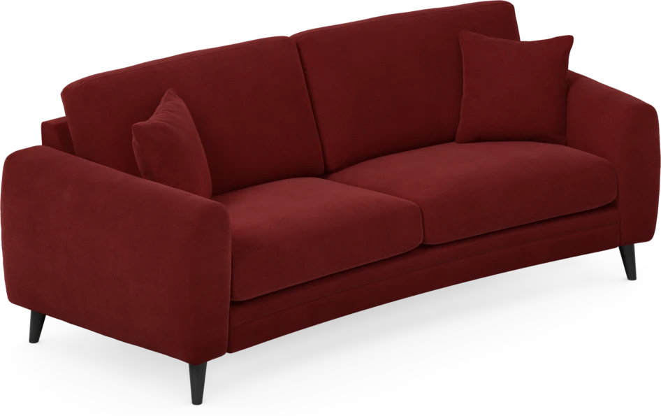 Eden - 2,5-sits soffa svängd - Röd