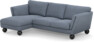 Madison Lux - 2-sits soffa med schäslong vänster - Blå