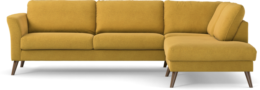 Bridge - 3-sits soffa med divan höger - Gul