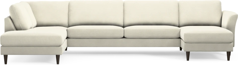 Bridge - 3-sits soffa med divan vänster och schäslong höger - Vit