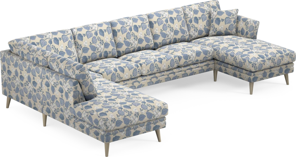 Eden - 3-sits soffa med divan vänster och schäslong höger - Flerfärgad