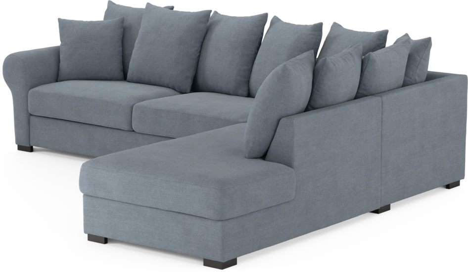 Town - 3-sits soffa med divan höger - Blå