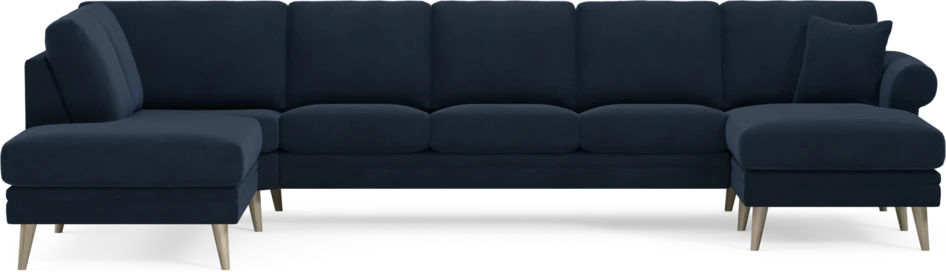 Eden - 3-sits soffa med divan vänster och schäslong höger - Blå