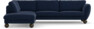 Madison - 3-sits soffa med divan vänster - Blå