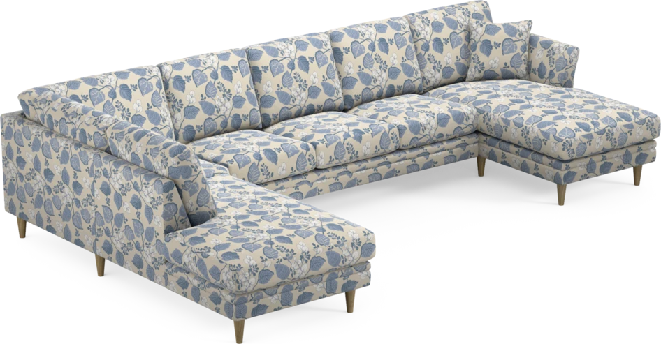 Eden - 3-sits soffa med divan vänster och schäslong höger - Flerfärgad
