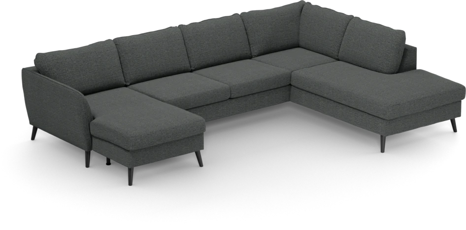 County - 3-sits soffa med schäslong vänster och divan höger - Grå