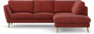 Madison Lux - 2-sits soffa med divan höger - Rosa