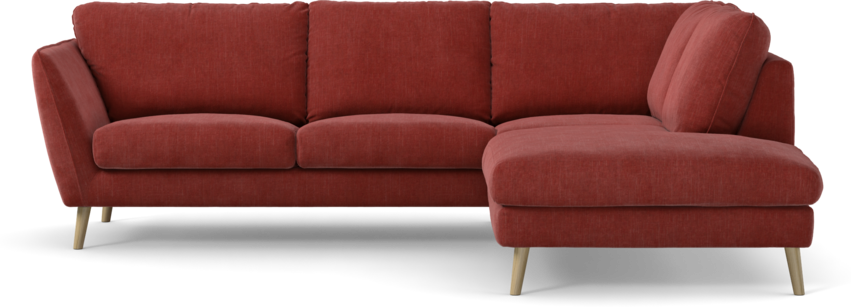 Madison Lux - 2-sits soffa med divan höger - Rosa