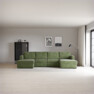 Friday - 2-sits soffa med två schäslonger - Grön