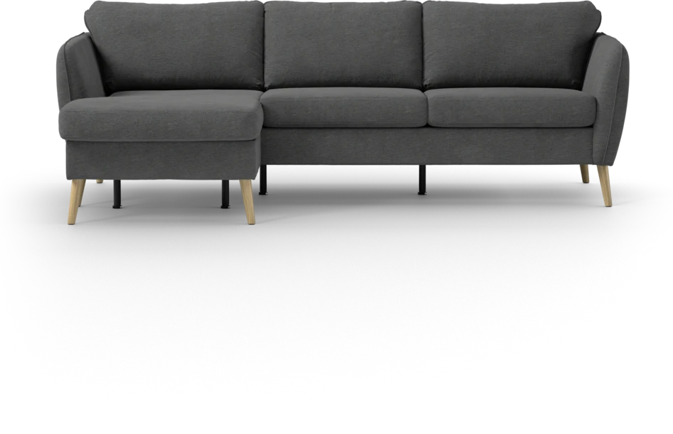 County - 3-sits soffa med flyttbar schäslong - Grå